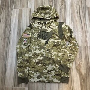 Nike Tampa Bay Buccaneers Hoodie Mens Medium Camo NFL Football Salute To Service